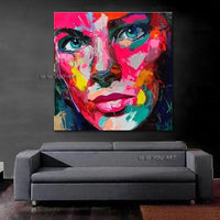 Colorful Hand Painted Oil Paintings Sexy Lady Figure Portrait Oil Paintings Abstract People On Canvas