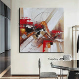 Hand Painted Oil Painting Modern Colorful Color Blocks Lines AbstractOn Canvas Art