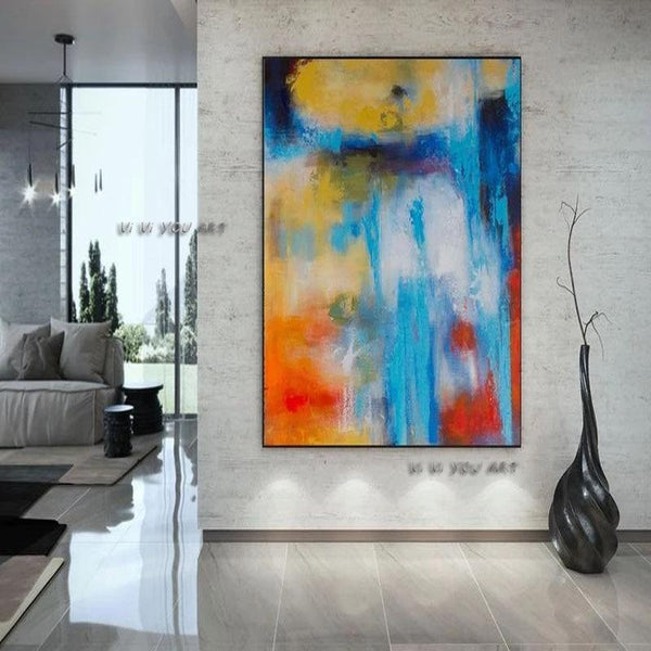 Hand Painted Abstract Painting On Canvas Artwork Textured Colorful Comtemporary Art Modern Art Oil Painting