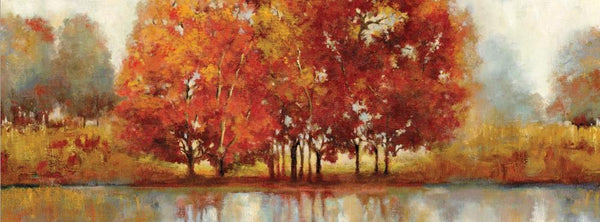 Abstract Big Size Oil Painting On Canvas Beautiful Trees Painting Modern House