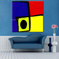 Oil Painting Modern Blue Yellow Red Black Abstract Wall Decorative Item Textured Acrylic Canvas Wall Art Entrance Decor