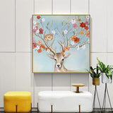 Canvas Hand Painted Oil Painting Sika Deer Canvas Painting As