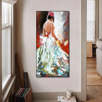 Hand Painted Impression People Abstract Sexy Woman Oil Painting Fors Canvas Art