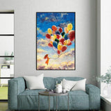 Hand Painted Oil Painting On Canvas Abstract Air Balloon Wall Art Decoration