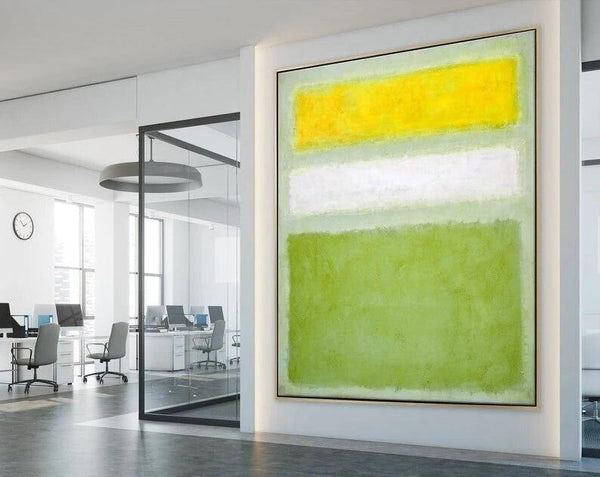 Hand Painted Abstract Painting Acrylic Canvas Minimal Expressionism Peaceful Modern Painting on Canvas Meadow