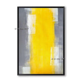 Hand Painted Modern Yellow Abstract On Canvas Hand Painted Abstract Art