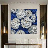 Hand Painted Oil Paintings Abstract Flower On Canvas Wall Art Wall Adornment Painting For Live Room