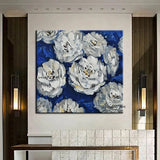 Hand Painted Oil Paintings Abstract Flower On Canvas Wall Art Wall Adornment Painting For Live Room