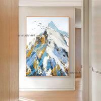 Mountain Landscape Modern Minimalist Hand Painted Abstract Wall Art Decorative Office