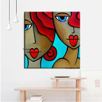 Hand Painted Oil Painting cartoon characters Abstract Canvas Wall