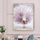 Hand Painted Beautiful Girl Dance Painting on Canvas Art Modern