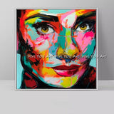 Nielly Style Francoise Hand Painted Pop Art Marilyn Monroe Kinfe Face painting Modern Canvas Painting Wall Art pictures