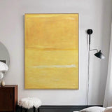 Modern Artwork Abstract Light Yellow Oil Painting Hand Painted Canvas Wall Decor Art