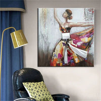 Hand Painted Oil Painting Figure Girl Abstrac On Canvas Painting d