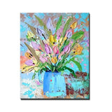 Texture Thick Vase Flower Hand Painted On Canvas Abstract Wall Art Home Wall Decoration Hand Painted Flower