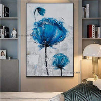 art Hand Painted Scandinavian Flower Canvas Art flower Painting Decoration Wall