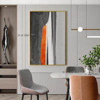 Hand Painted Abstract Painting Canvas Art Style Wall Painting PostModern Simple Decor Grey Painting