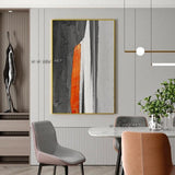 Hand Painted Abstract Painting Canvas Art Style Wall Painting PostModern Simple Decor Grey Painting