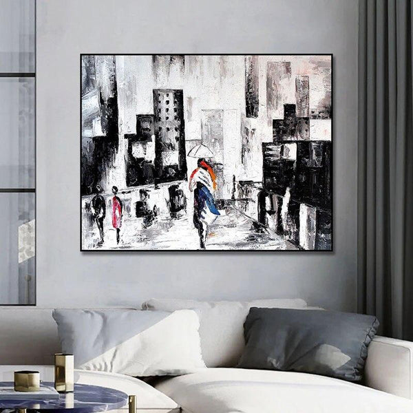 Hand-Painted Hand Painted Oil Painting Impression People Landscape Retro Abstracts Home