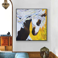 Modern horse Oil Painting Modern Canvas Decor Hand Painted horse Canvas Art Painting Hallway Porch