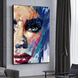 Abstract Hand Painted Portrait of Woman Canvas Figure Oil Painting Wall Decor