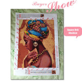 DIY 5D Diamond Painting African Woman Rhinestones Diamond Portrait Mosaic Decortion