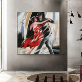 Hand Painted Art Oil Painting People Abstract Impression Tango Dance Corridor Office