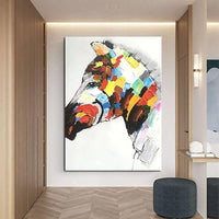 Oil Painting Hand Painted Big Animalr Original Running Horse Modern Painting wall art