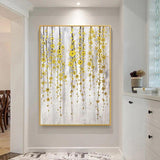 Hand Painted gold flower Modern Golden Flowers Canvas For Living room