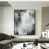 Abstract Painting Black White Modern Landscape Wall Art Hand Painted Painting Wall Painting For Home Decoration