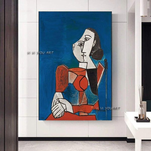 Picasso Famous Hand Painted Oil Paintings Wall Art Abstract Mary Therese Canvas Interior