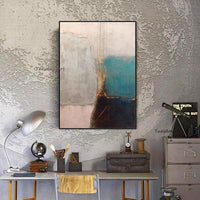 Hand Painted Original Abstract Textured Modern Gray Oil Painting On Canvas