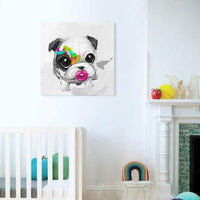 Design New Oil Painting Decor Hand Painted Cute Cartoon Dog Wall Art Painting Abstract Animal Pet Decorative