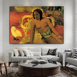 Hand Painted Art Oil Painting Paul Gauguin Tahitian Woman Impressionism People Abstract Landscape Decor