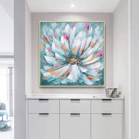 Hand Painted Abstract Beautiful Flower Oil Painting Home Good Canvas Wall Art Artwork For Decor As