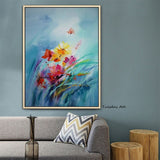 Hand Painted Flowers Oil Painting Abstract on Canvas Hand Painted Floral Painting