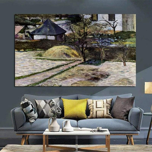 Paul Gauguin Hand Painted Oil Painting Landscape at Osny Retro Classic Abstracts Aisle Decor