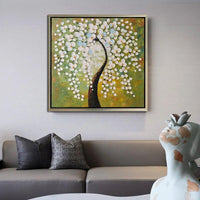 Modern Knife Flower Hand Painted Abstract Oil Painting On Canvas Painting