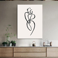 Hand Painted Oil Paintings Minimalist Figures Line Art Sexy Woman Body Nude Wall Canvas Paintings Drawing Decoration