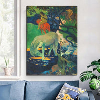 Hand Painted Oil Painting Paul Gauguin Vintage Impressionism Hakuba Abstract Landscape Figure Retro Wall Art Decor