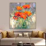 Oil Paintings Hand Painted Abstract Canvas Palette Knife Flowers Modern Decor Floral Wall Art Unframed