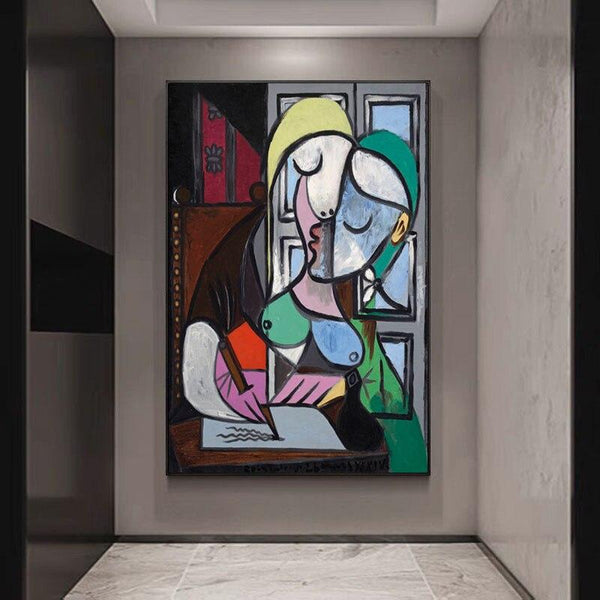 Hand Painted Oil Painting Picasso The Woman Who Writes a Letter (Mary Teresa) Abstract Painting