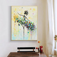 Hand Painteds On Canvas Abstract Art Ballet Modern Home Villa hotel Corridor