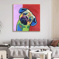 Cartoon Oil Painting Hand Painted Pets On Canvas Modern Artists Paintingative For Kid Room