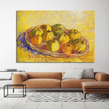 Hand Painted Van Gogh Still Life and Basket of Apples Famous Oil Painting Canvas Wall Art Decoration