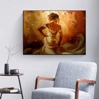 Abstract Hand Painted Sexy Women Portrait Canvas Oil Painting Lady