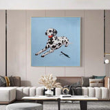 Pop Art Hand Painted Modern Animals Oil Painting On Canvas Hand Painted Abstract Dog