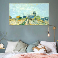 Hand Painted in the Montmartre Vegetable Garden Vincent Van Gogh Hand Painted Oil Painting Abstract Room Decors