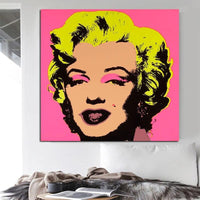 Andy Warhol Marilyn Monroe Hand Painted Oil Painting Figure Abstract Art Canvass