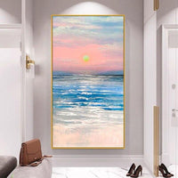 Hand Painted Oil Painting Abstract Painting Seascape For Wall Modern Living room As